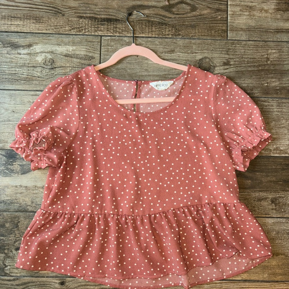 Hippie Rose Polka Dot Blouse